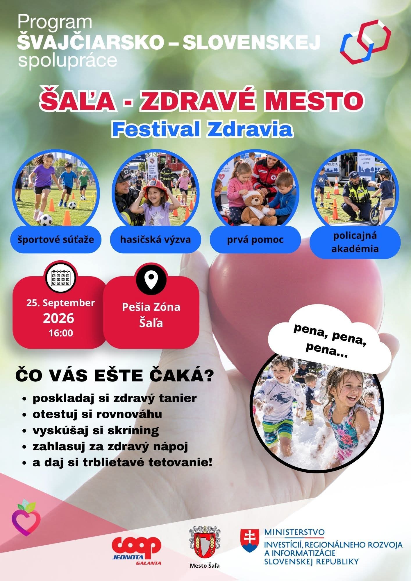 25.9.2026 - ŠAĽA - ZDRAVÉ MESTO - Festival zdravia v Šali
